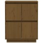 vidaXL Aparador de madera maciza de pino marrón miel 60x34x75 cm