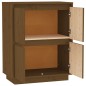 vidaXL Aparador de madera maciza de pino marrón miel 60x34x75 cm