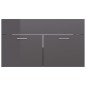 vidaXL Armario para lavabo contrachapada gris brillo 80x38,5x46 cm vidaXL Armario para lavabo contrachapada gris brillo 80x38,5x46 cm