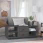 vidaXL Mesa de centro de madera maciza de pino gris 100x50x41 cm vidaXL Mesa de centro de madera maciza de pino gris 100x50x41 cm