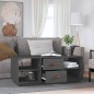 vidaXL Mesa de centro de madera maciza de pino gris 100x50x41 cm vidaXL Mesa de centro de madera maciza de pino gris 100x50x41 cm