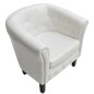 vidaXL Sillón con diseño de cubo cuero sintético blanco vidaXL Sillón con diseño de cubo cuero sintético blanco