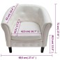 vidaXL Sillón con diseño de cubo cuero sintético blanco vidaXL Sillón con diseño de cubo cuero sintético blanco