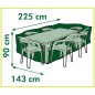 Nature Funda de muebles de jardín para mesa rectangular 225x143x90 cm Nature Funda de muebles de jardín para mesa rectangular 225x143x90 cm