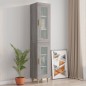 vidaXL Armario de pared colgante gris Sonoma 34,5x34x90 cm vidaXL Armario de pared colgante gris Sonoma 34,5x34x90 cm