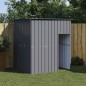 vidaXL Caseta perros con tejado acero galvanizado gris 165x153x181 cm