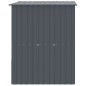 vidaXL Caseta perros con tejado acero galvanizado gris 165x153x181 cm