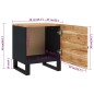 vidaXL Mesita de noche de madera maciza de acacia 40x33x46 cm vidaXL Mesita de noche de madera maciza de acacia 40x33x46 cm