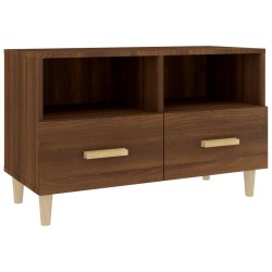 vidaXL Mueble para TV madera contrachapada roble marrón 80x36x50 cm