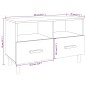 vidaXL Mueble para TV madera contrachapada roble marrón 80x36x50 cm