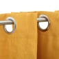 vidaXL Cortinas opacas con ojales look lino 2 pzas amarillo 140x225 cm vidaXL Cortinas opacas con ojales look lino 2 pzas amarillo 140x225 cm