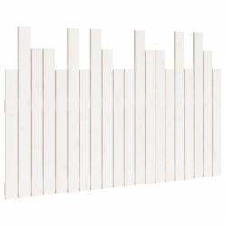 vidaXL Cabecero de cama pared madera maciza pino blanco 127,5x3x80 cm