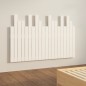 vidaXL Cabecero de cama pared madera maciza pino blanco 127,5x3x80 cm vidaXL Cabecero de cama pared madera maciza pino blanco 127,5x3x80 cm