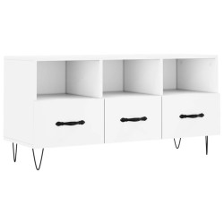 vidaXL Mueble de TV madera de ingeniería blanco 102x36x50 cm
