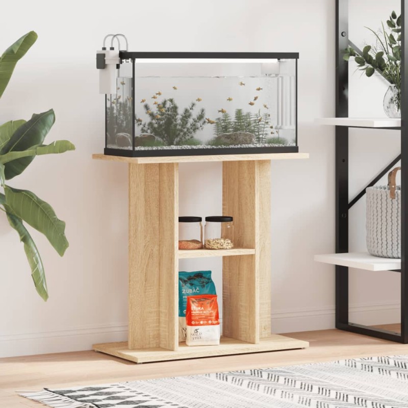 vidaXL Soporte para acuario madera ingeniería roble Sonoma 60x30x60 cm
