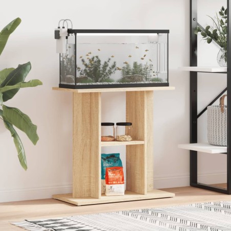 vidaXL Soporte para acuario madera ingeniería roble Sonoma 60x30x60 cm