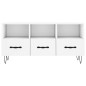 vidaXL Mueble de TV madera de ingeniería blanco 102x36x50 cm vidaXL Mueble de TV madera de ingeniería blanco 102x36x50 cm