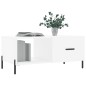 vidaXL Mesa de centro madera contrachapada blanco 90x50x40 cm