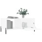 vidaXL Mesa de centro madera contrachapada blanco 90x50x40 cm