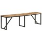 vidaXL Banco de madera maciza de mango 160x35x46 cm vidaXL Banco de madera maciza de mango 160x35x46 cm