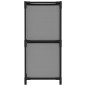 vidaXL Armario almacenaje de acero con 4 cestas tela gris 63x30x71 cm