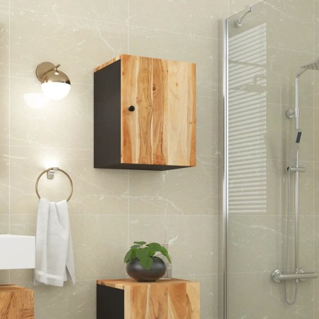 vidaXL Armario de baño de pared madera maciza de acacia 38x33x48 cm