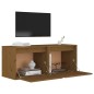 vidaXL Armario de pared 2 uds madera de pino marrón miel 45x30x35 cm vidaXL Armario de pared 2 uds madera de pino marrón miel 45x30x35 cm