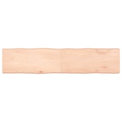vidaXL Tablero de mesa madera maciza borde natural 180x40x(2-6) cm