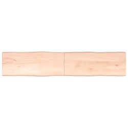 vidaXL Tablero de mesa madera maciza borde natural 200x40x(2-4) cm