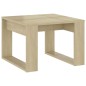 vidaXL Mesa auxiliar de madera contrachapada roble Sonoma 50x50x35 cm
