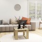 vidaXL Mesa auxiliar de madera contrachapada roble Sonoma 50x50x35 cm