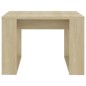 vidaXL Mesa auxiliar de madera contrachapada roble Sonoma 50x50x35 cm