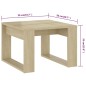 vidaXL Mesa auxiliar de madera contrachapada roble Sonoma 50x50x35 cm