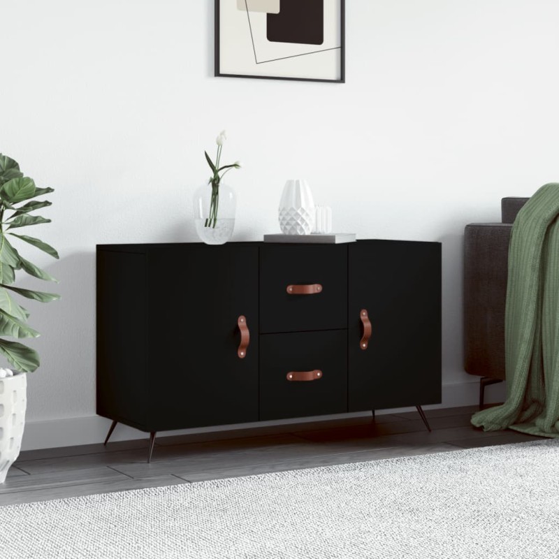 vidaXL Aparador de madera de ingeniería negro 100x36x60 cm vidaXL Aparador de madera de ingeniería negro 100x36x60 cm