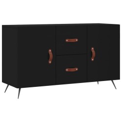 vidaXL Aparador de madera de ingeniería negro 100x36x60 cm