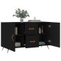 vidaXL Aparador de madera de ingeniería negro 100x36x60 cm vidaXL Aparador de madera de ingeniería negro 100x36x60 cm