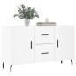 vidaXL Aparador de madera de ingeniería blanco 100x36x60 cm vidaXL Aparador de madera de ingeniería blanco 100x36x60 cm