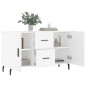 vidaXL Aparador de madera de ingeniería blanco 100x36x60 cm vidaXL Aparador de madera de ingeniería blanco 100x36x60 cm
