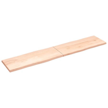 vidaXL Tablero de mesa madera maciza borde natural 200x40x(2-4) cm