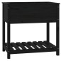 vidaXL Jardinera con estante madera maciza de pino negro 82,5x54x81 cm vidaXL Jardinera con estante madera maciza de pino negro 82,5x54x81 cm