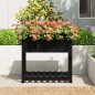 vidaXL Jardinera con estante madera maciza de pino negro 82,5x54x81 cm vidaXL Jardinera con estante madera maciza de pino negro 82,5x54x81 cm