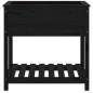 vidaXL Jardinera con estante madera maciza de pino negro 82,5x54x81 cm vidaXL Jardinera con estante madera maciza de pino negro 82,5x54x81 cm