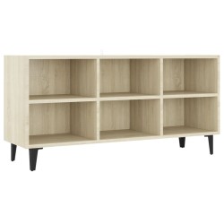 vidaXL Mueble de TV con patas metal color roble Sonoma 103,5x30x50 cm