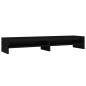 vidaXL Soporte para monitor madera maciza de pino negro 100x24x16 cm vidaXL Soporte para monitor madera maciza de pino negro 100x24x16 cm