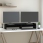vidaXL Soporte para monitor madera maciza de pino negro 100x24x16 cm vidaXL Soporte para monitor madera maciza de pino negro 100x24x16 cm