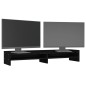 vidaXL Soporte para monitor madera maciza de pino negro 100x24x16 cm vidaXL Soporte para monitor madera maciza de pino negro 100x24x16 cm