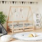 vidaXL Estructura de cama para niños con cajones madera pino 70x140 cm vidaXL Estructura de cama para niños con cajones madera pino 70x140 cm