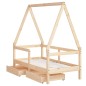 vidaXL Estructura de cama para niños con cajones madera pino 70x140 cm vidaXL Estructura de cama para niños con cajones madera pino 70x140 cm