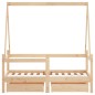vidaXL Estructura de cama para niños con cajones madera pino 70x140 cm vidaXL Estructura de cama para niños con cajones madera pino 70x140 cm