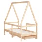 vidaXL Estructura de cama para niños con cajones madera pino 70x140 cm vidaXL Estructura de cama para niños con cajones madera pino 70x140 cm